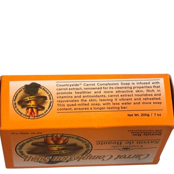 Countryside Carrot Complexion Soap Beauty Bar Korean Skincare 200g/7 oz - Picture 4 of 4